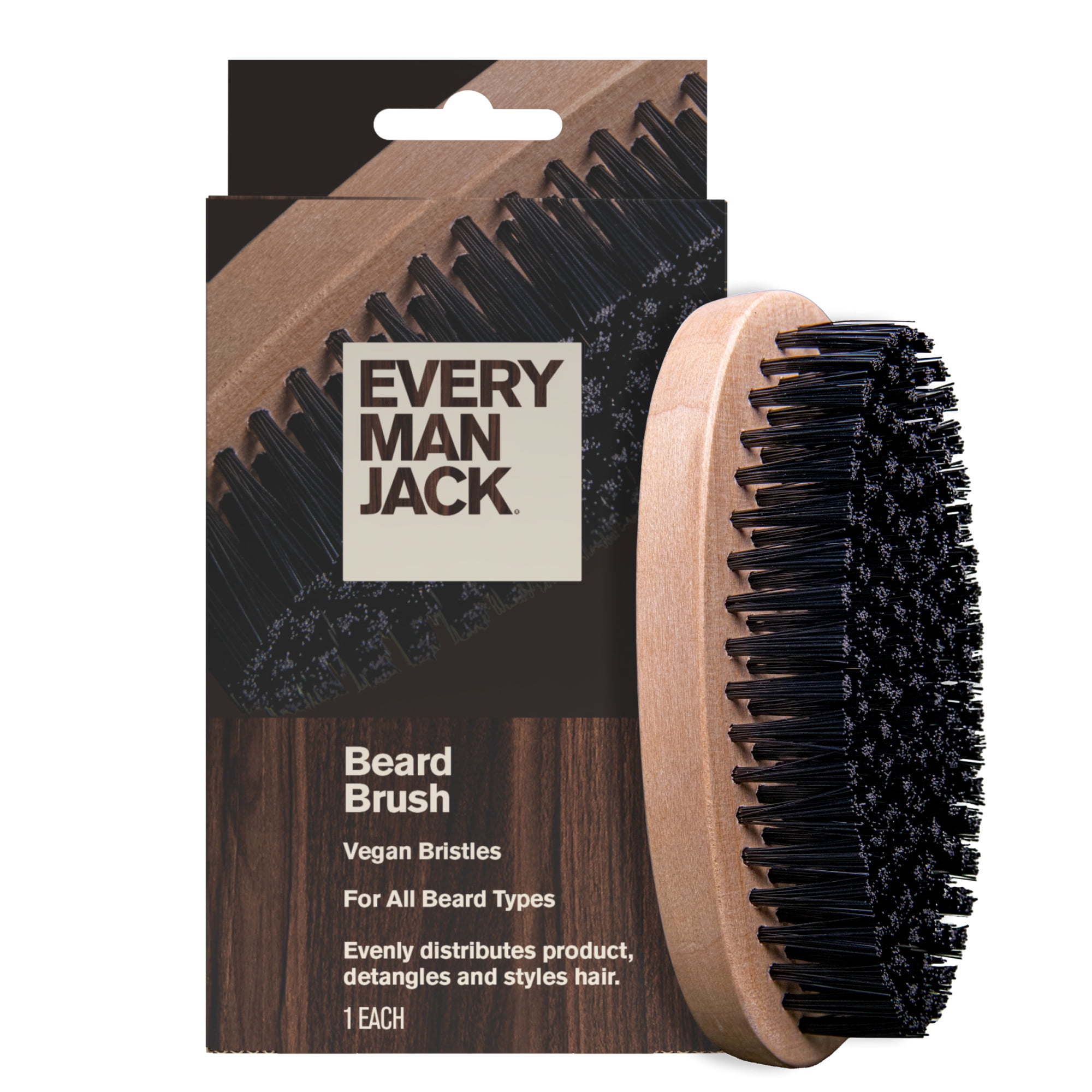 Hair Care Kit - Men's Beard Brush with Cruelty-Free Vegan