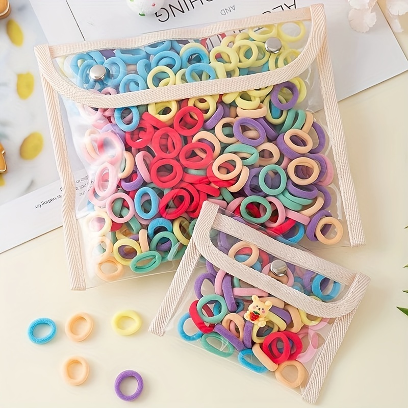 Hair Care Kit - 100pcs/set Elastic Colorful Hair Loops Ponytail