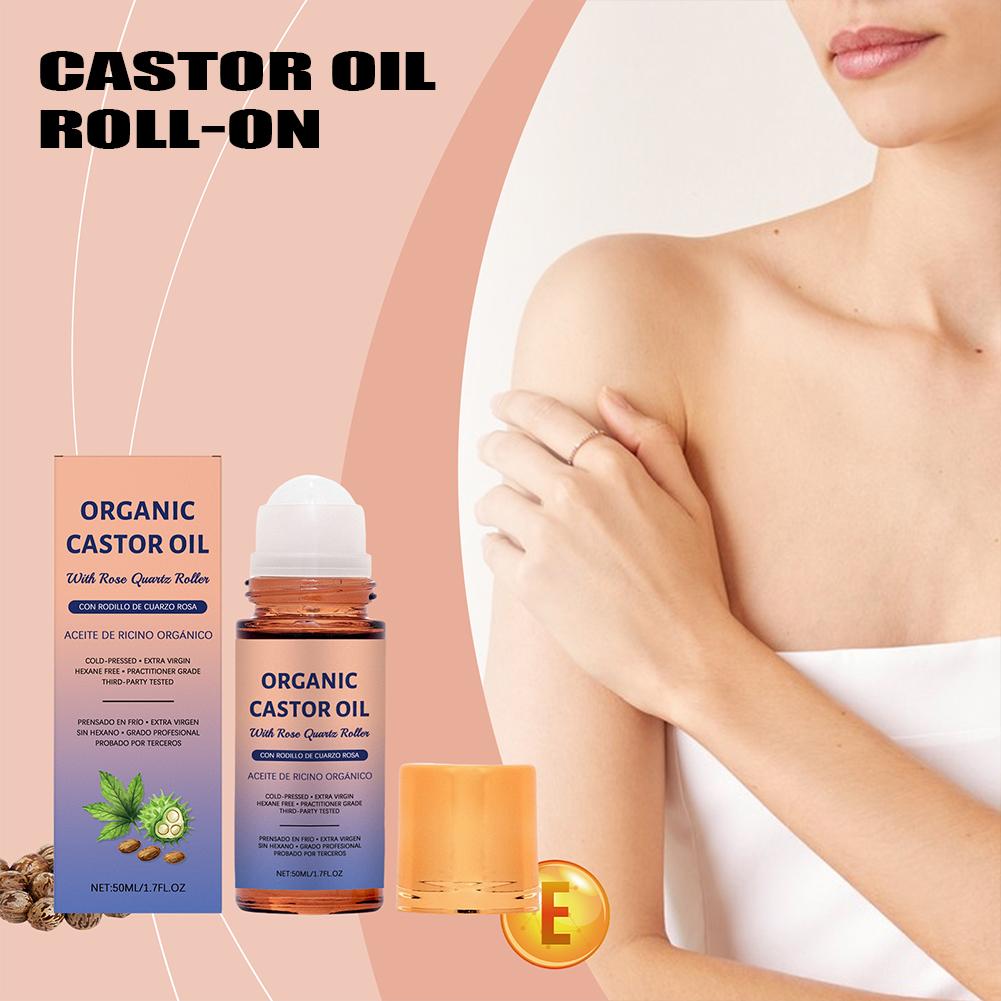 Castor Oil Cold Press - 50ml Organic Castor Oil Roll-On with