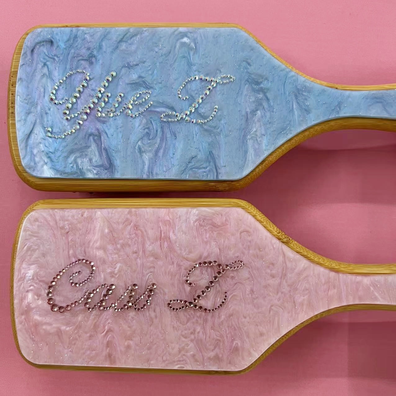 Hair Care Names - Rhinestone Name Hair Brush Personalized Hair