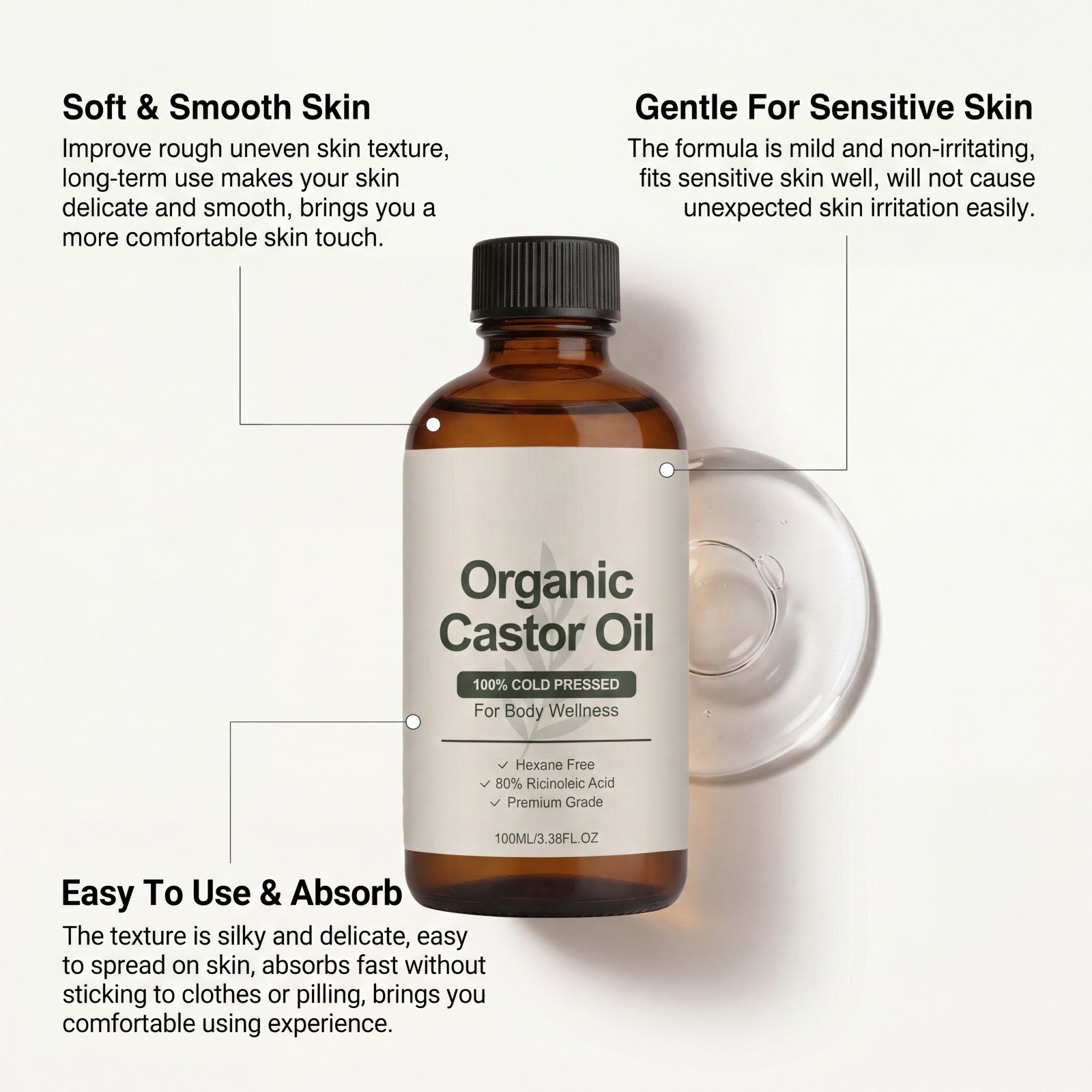 Body Moisturizer Oil Organic C - Castor Oil Cold Press ulasan dan harga