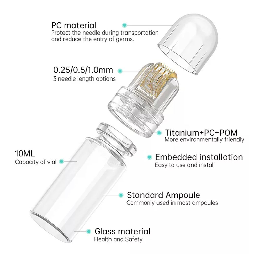 1PCS 64Pins Titanium Micro Nee - Hair Care Hair Serum ulasan dan harga