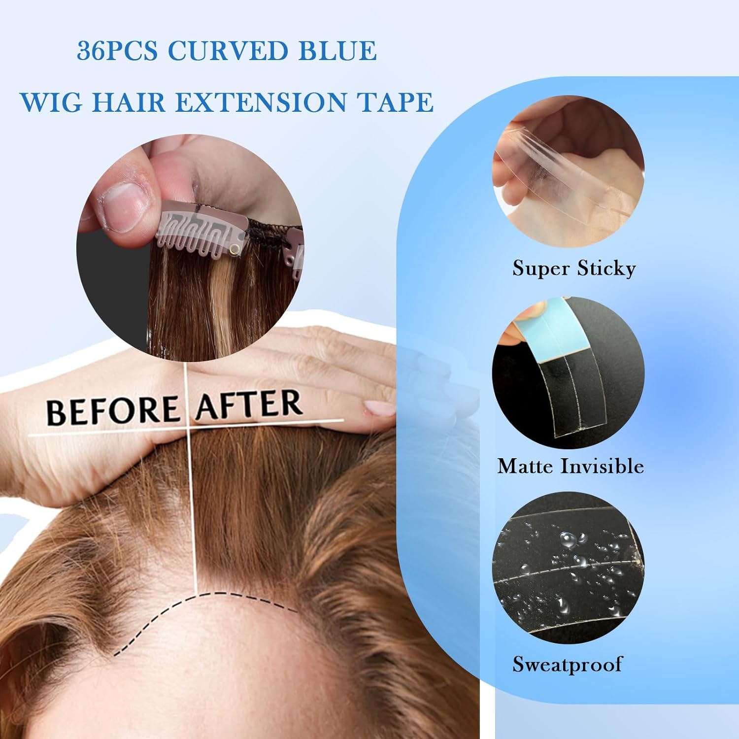 36pcs/lot Supertape Waterproof - Hair Care Kit ulasan dan harga