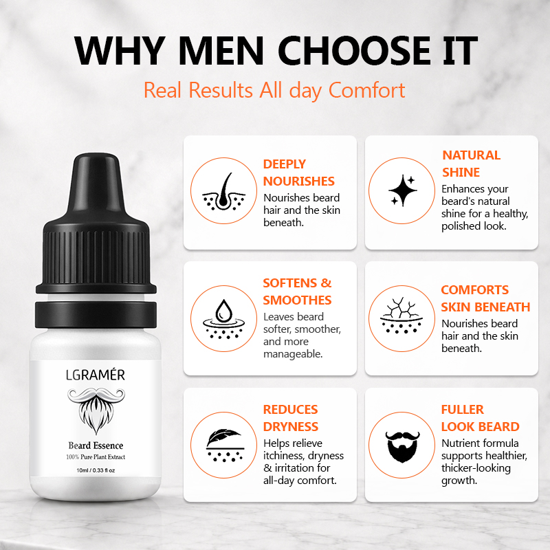 Men's Beard Growth Serum Nouri - Hair Care Hair Serum ulasan dan harga