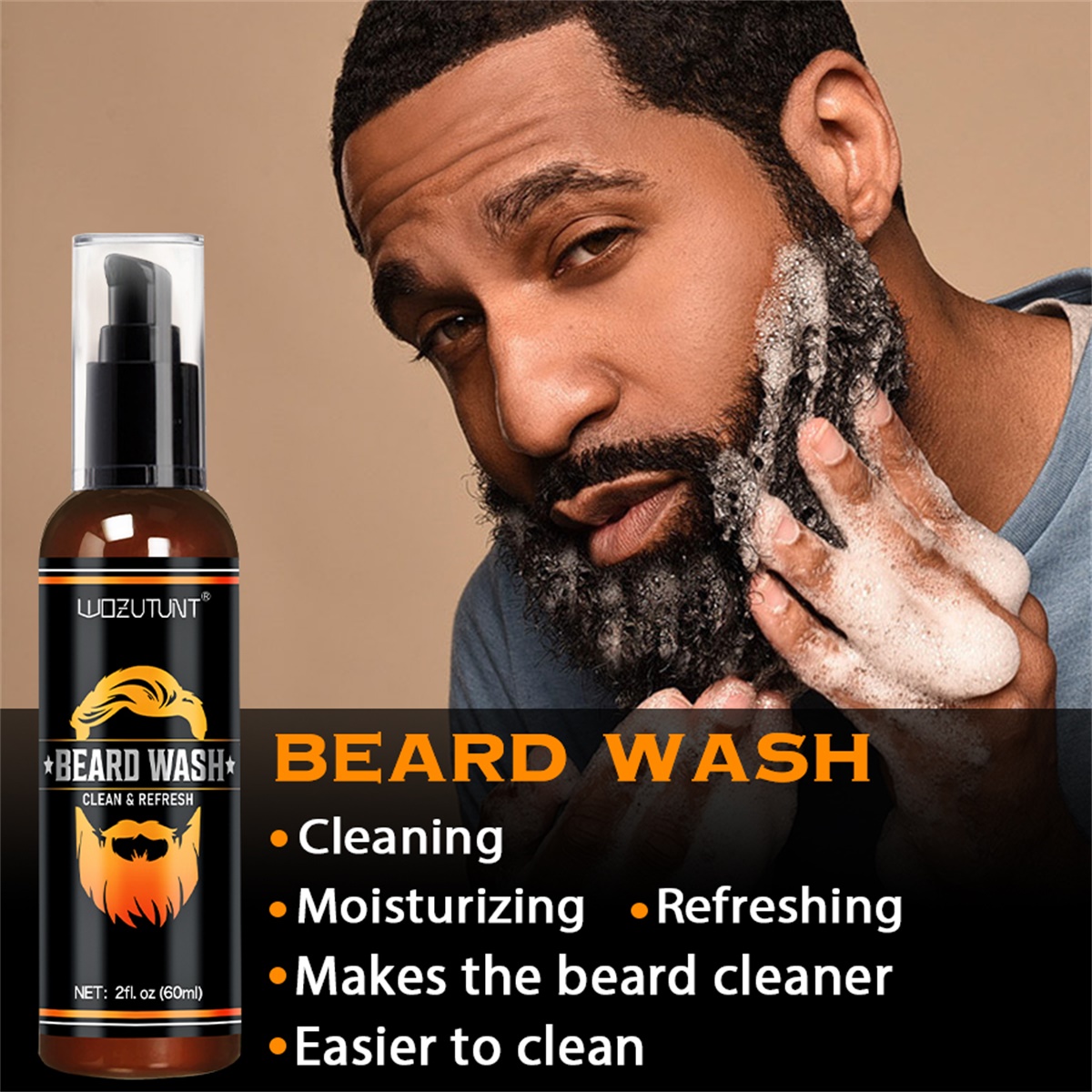 Beard Wash Moustache Balm and  - Hair Care Kit ulasan dan harga