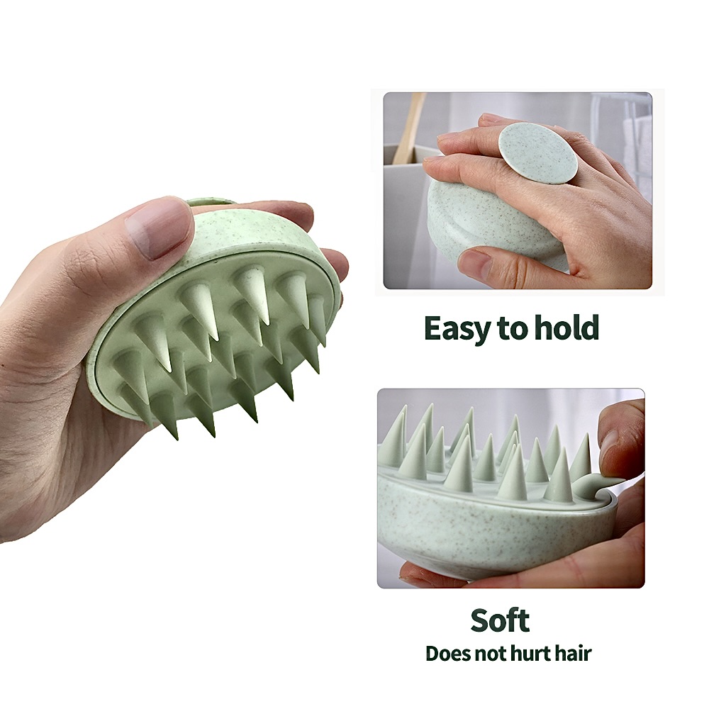 Wheat Straw Silicone Head Wash - Hair Care Dandruff ulasan dan harga