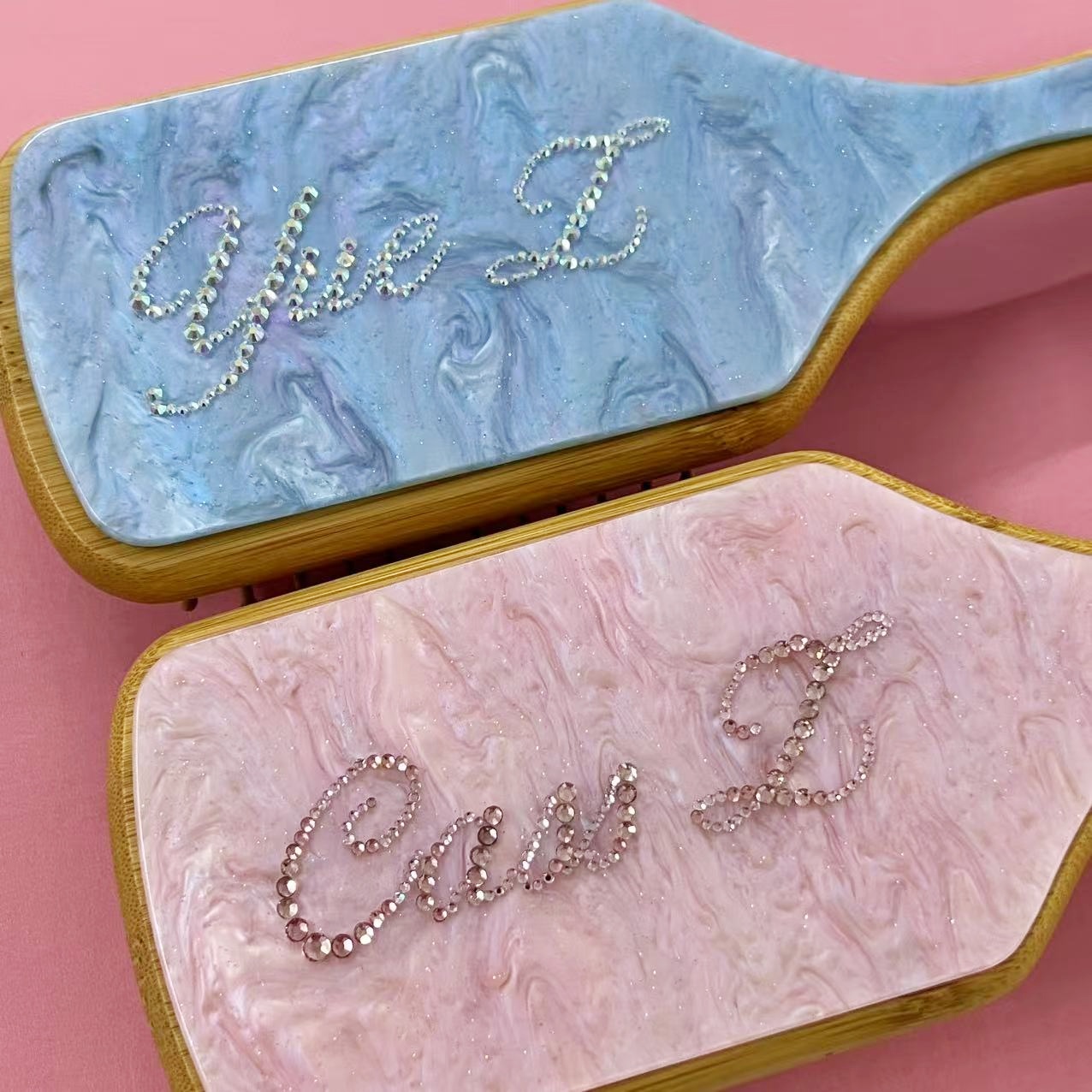 Rhinestone Name Hair Brush Per - Hair Care Names ulasan dan harga