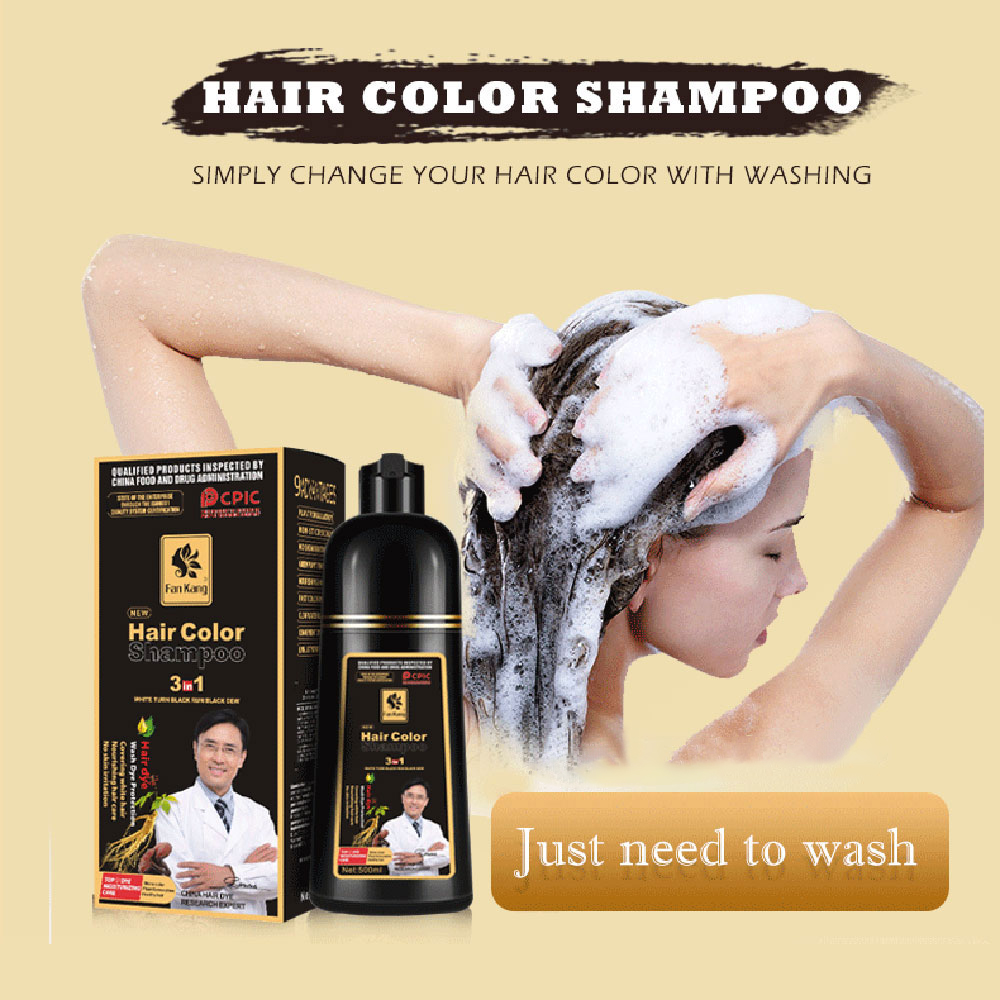 3 In 1 Instant Coloring Shampo - Hair Care Herbal ulasan dan harga