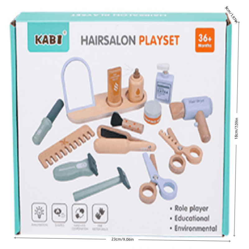 Wooden Pretend Hairdressing Ma - Hair Care Kit ulasan dan harga
