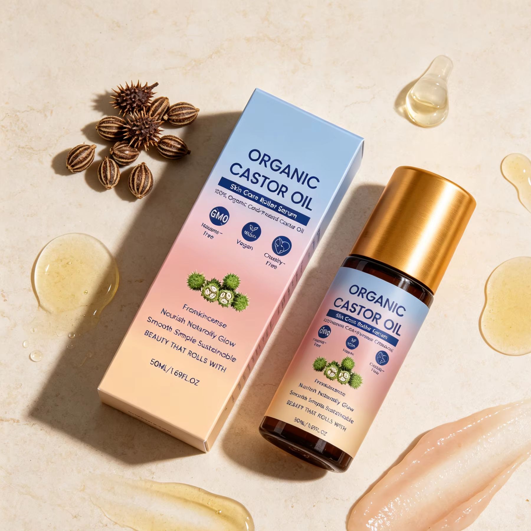 Organic Castor Oil Roll-On Col - Castor Oil Cold Press ulasan dan harga